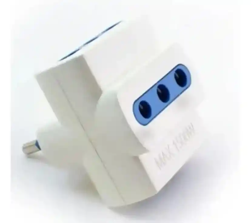 Adaptador Triple Enchufe Blanco Ep-025 250(v) 10(a) 1500(w)