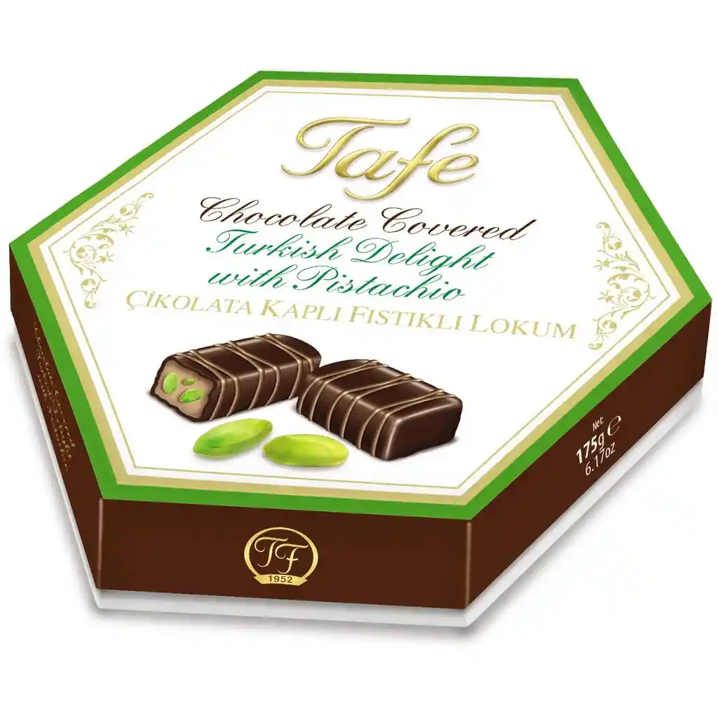 Delicias Turcas Rellenas Con Pistacho Turco Cubiertas De Chocolate Belga 175 Gr