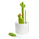 Boon Cacti Kit De Cepillos De Limpieza Y Recipiente - Verde