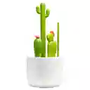 Boon Cacti Kit De Cepillos De Limpieza Y Recipiente - Verde