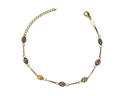 Pulsera Óvalo Palito Enchapado Oro 18k