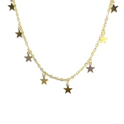 Collar Estrellas 45cm Enchapado Oro 18k