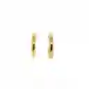 Aros Argolla Tubo 25mm Enchapado Oro 18k