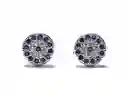 Aros Ojo Turco Circón 8mm Plata Fina 925