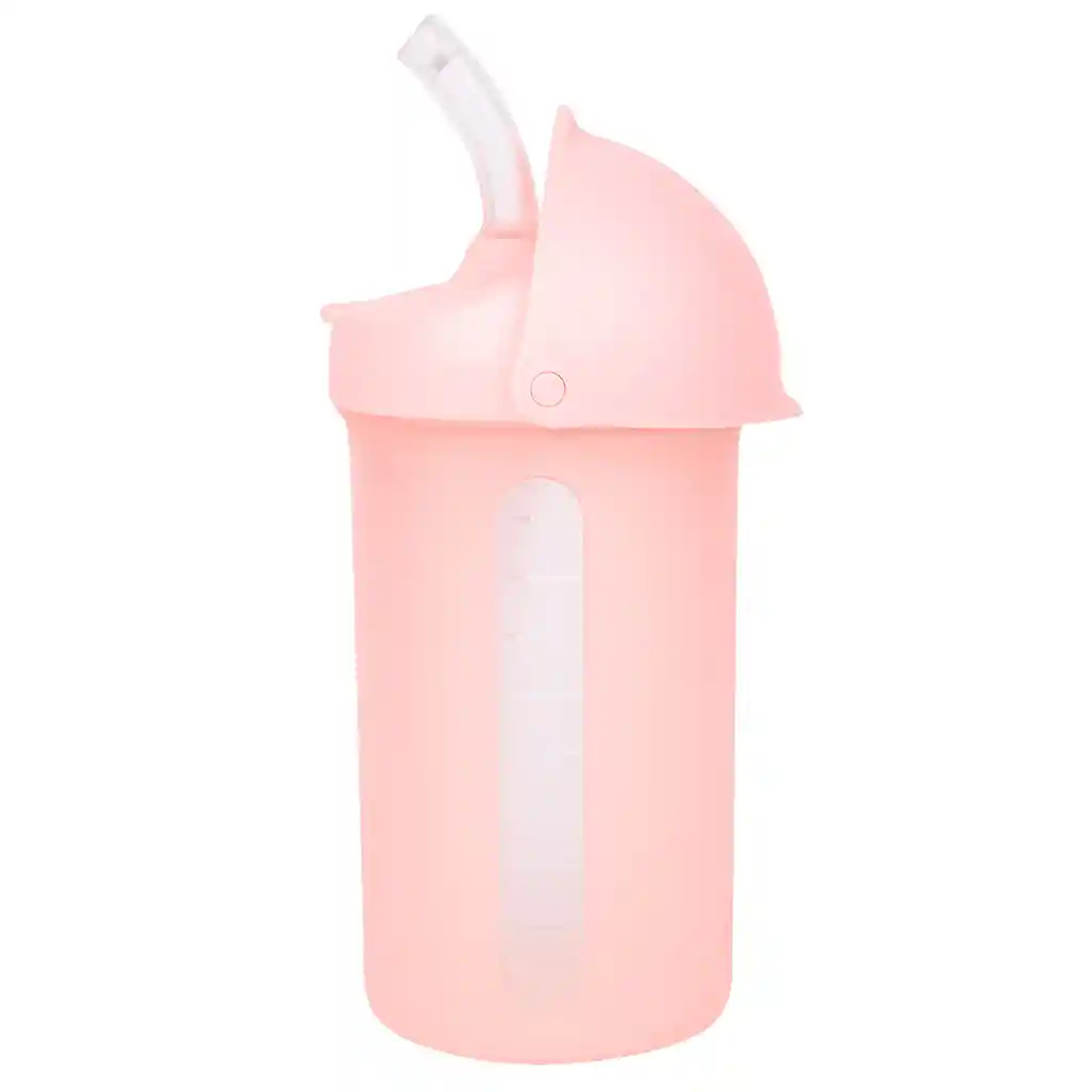 Boon Swig Vaso Con Bombilla Flexible 270 Ml - Rosado