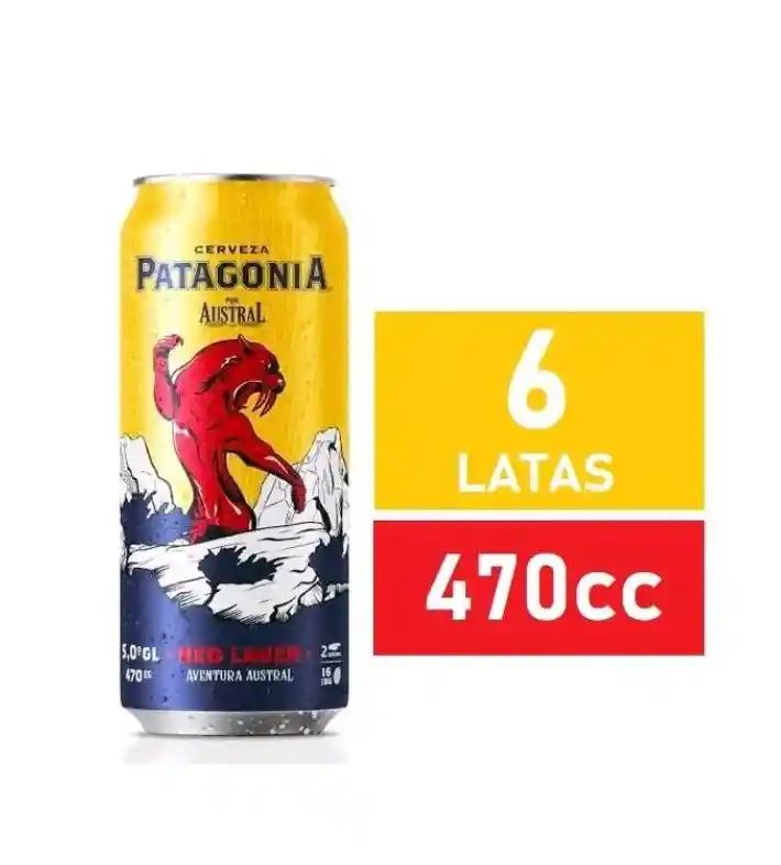 Six Pack Austral Red Lager 470cc Lata