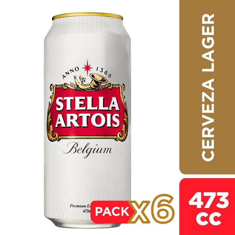 Six Pack Stella Artois 470cc Lata