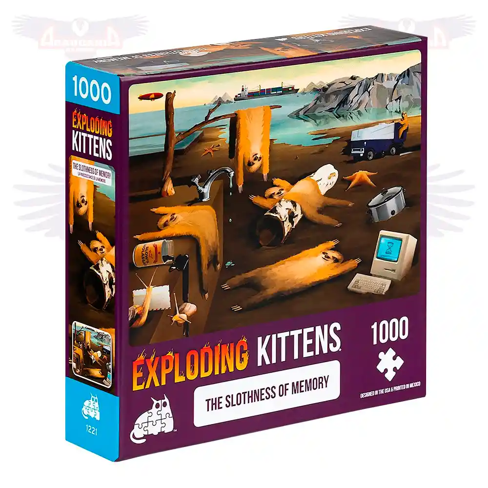 Puzzles Exploding Kittens 1000 Piezas:the Slothness Of Memory