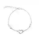 Pulsera Corazón Infinito Plata Fina 925