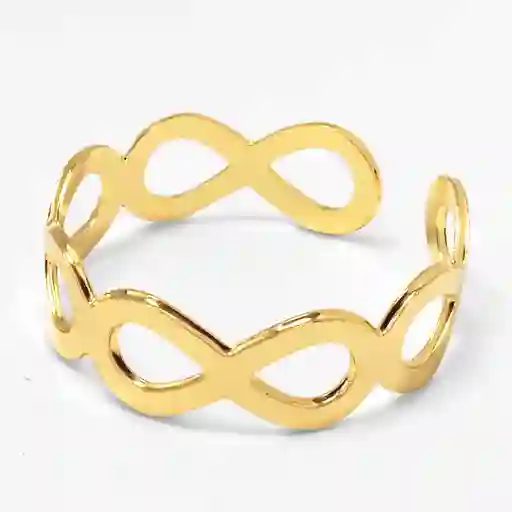 Anillo 4 Infinitos Calados Ajustable Enchapado Oro 18k