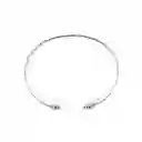 Pulsera Esclava Dos Ojos Turcos Circones Plata Fina 925