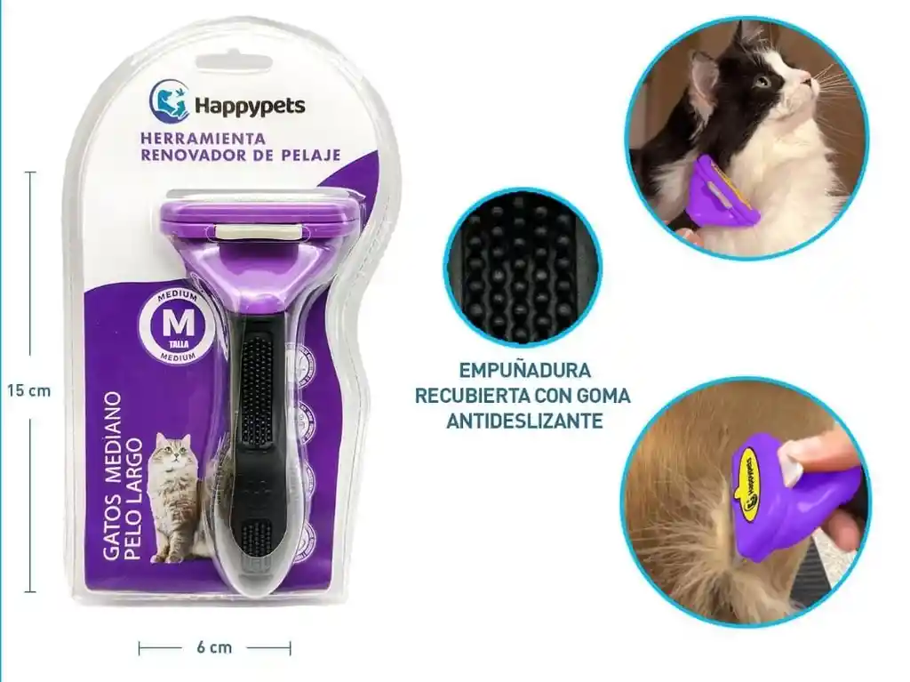 Furminator Cepillo Para Gatos Medianos Pelo Largo