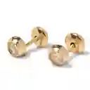 Aros Bebé Circón Blanco 4mm Enchapado Oro 18k