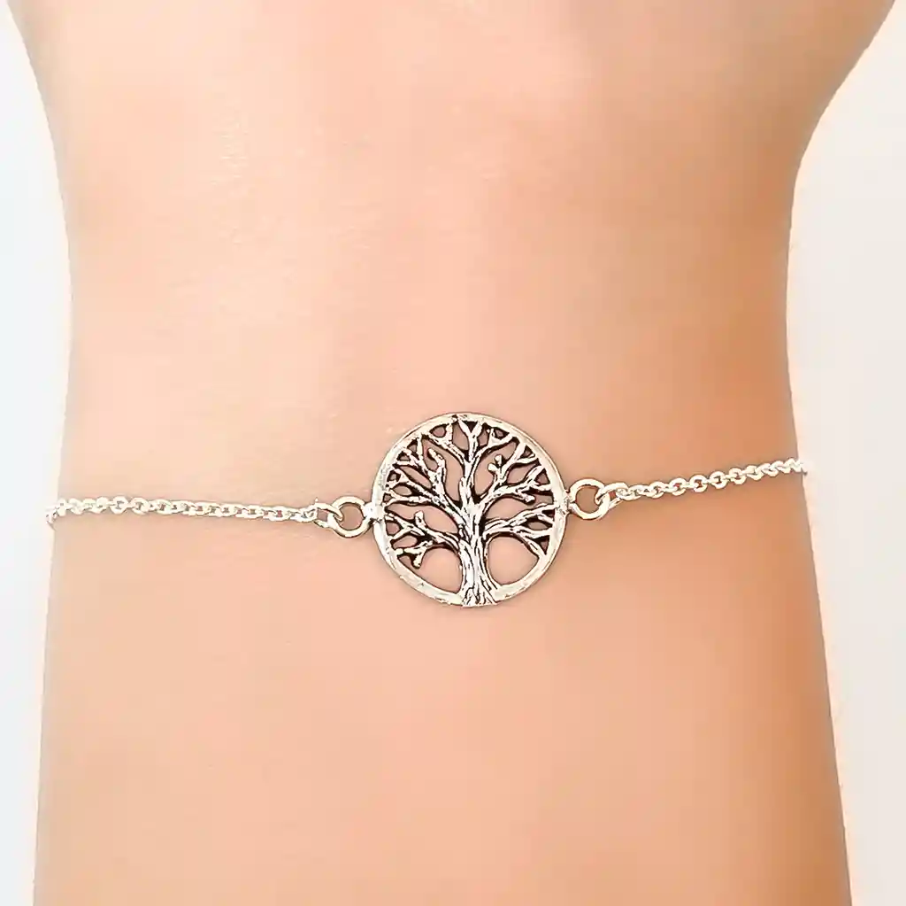 Pulsera Árbol De La Vida Plata Fina 925