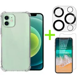 Carcasa Y Micas De Vidrio Pantalla Y Cámara Para Iphone 13 Pro
