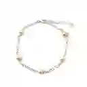 Pulsera 5 Perlas De Río Plata Fina 925