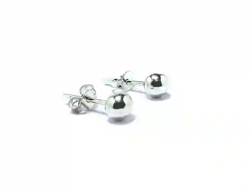 Aros Bola 5mm Plata Fina 925