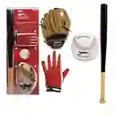 Set Baseball Softball Juvenil Bate24" Guante-bateador Guante-cacher Pelota-goma9"