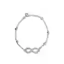 Pulsera Infinito Bolitas Plata Fina 925