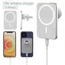 Cargador De Auto Para Iphone Inalámbrico Magnético De 15 W