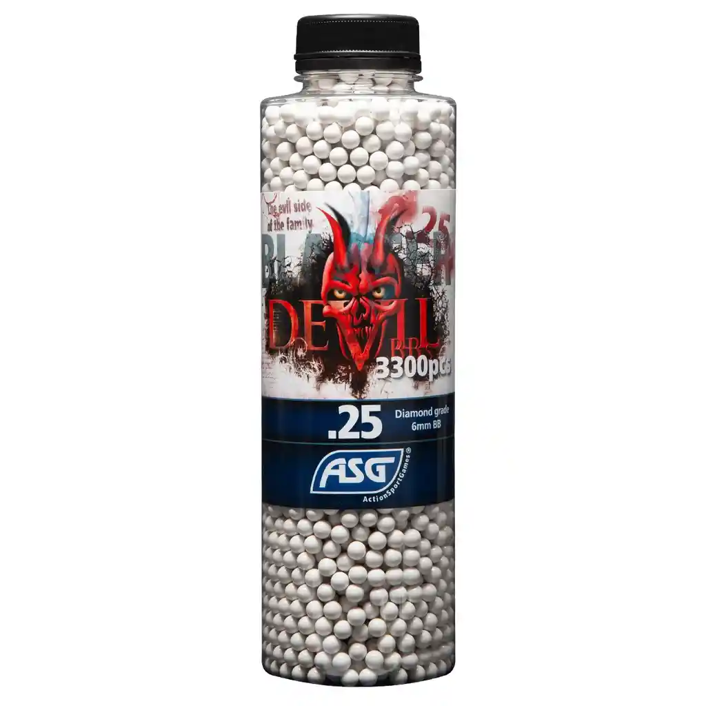 Balin Airsoft Asg Devil 6mm 0,25gr 3300u Blanco