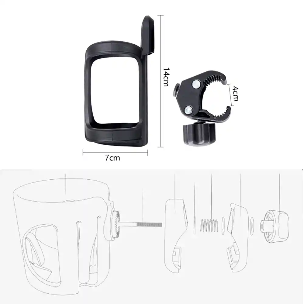 Porta Botella Para Cochecito Soporte Mamadera Tete Portavaso