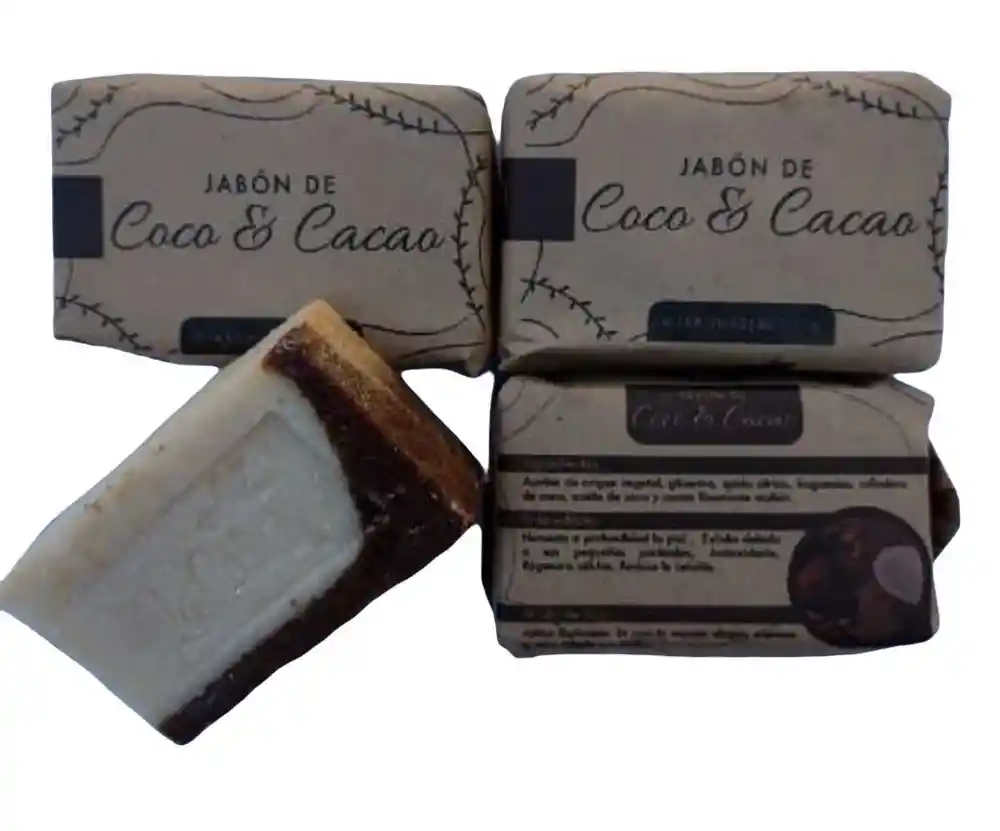 Jabón Artesanal - Coco Y Cacao Antioxidante