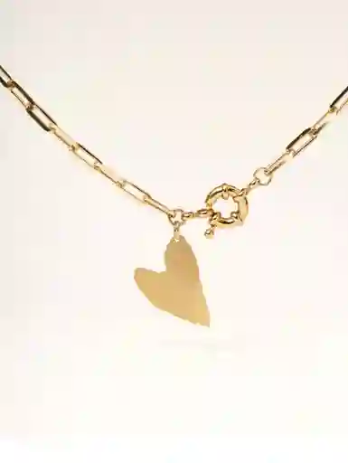 Collar Oro Mujer Para Regalo Corazón Simona 50cm - Cantarina Joyas