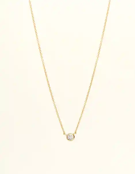 Collar Oro Mujer Para Regalo Punto De Luz - Cantarina Joyas