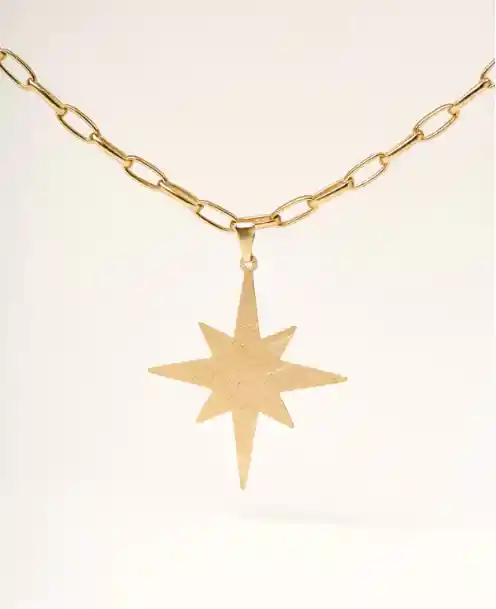Collar Oro Mujer Para Regalo Estrella Guía - Cantarina Joyas