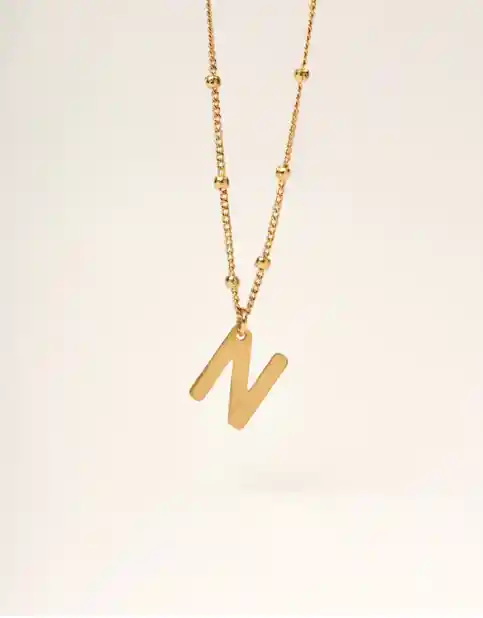 Collar Oro Inicial 45cm Letra L Para Mujer - Cantarina Joyas