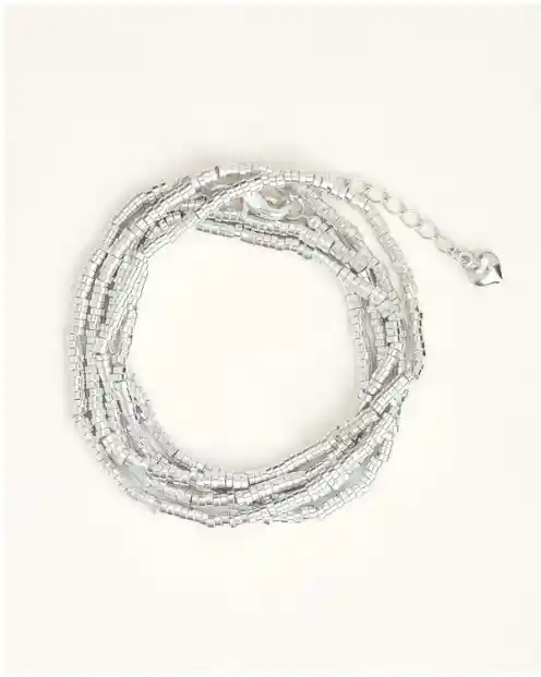 Pulsera Plata Mujer Para Mostacilla 80 Cm - Cantarina Joyas