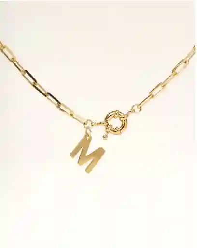 Collar Oro Mujer Para Regalo Inicial 40cm Letra A - Cantarina Joyas