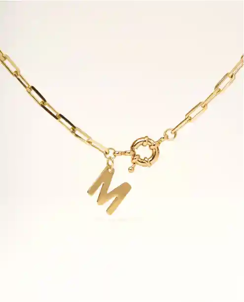 Collar Oro Mujer Para Regalo Inicial 45cm Letra D - Cantarina Joyas