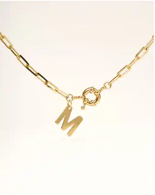 Collar Oro Mujer Para Regalo Inicial 40cm Letra D - Cantarina Joyas