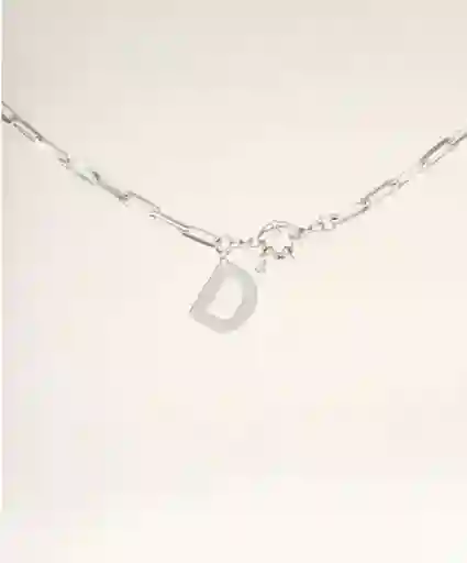 Collar Plata Mujer Para Regalo Inicial 40cm Letra G - Cantarina Joyas