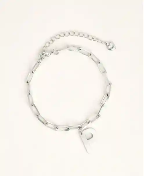 Pulsera Plata Mujer Para Regalo Inicial Letra T - Cantarina Joyas