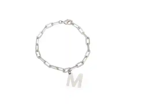 Pulsera Plata Mujer Para Regalo Inicial Letra P - Cantarina Joyas