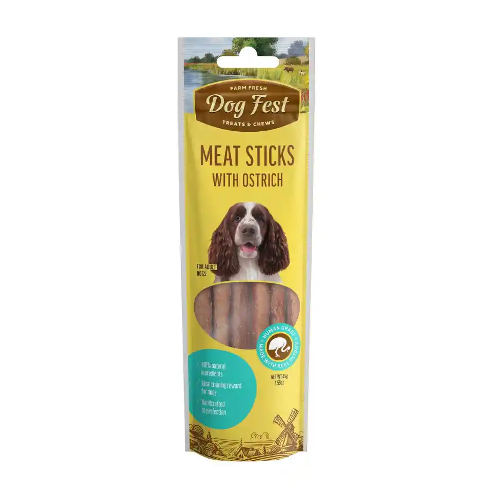 Dog Fest Meat Sticks With Ostrich
