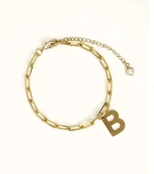 Pulsera Oro Mujer Para Regalo Inicial Letra L - Cantarina Joyas