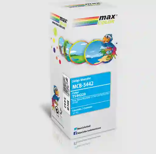 Botella Tinta De Impresora Maxcolor Mcb-5442 Para Epson 70ml. Azul