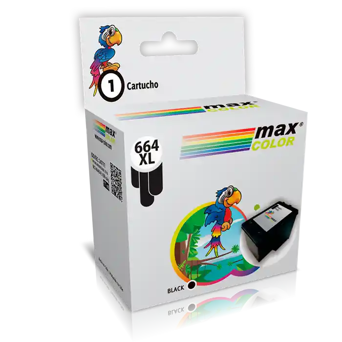 Tinta Maxcolor Hp 664 Mci-664b-r Negro