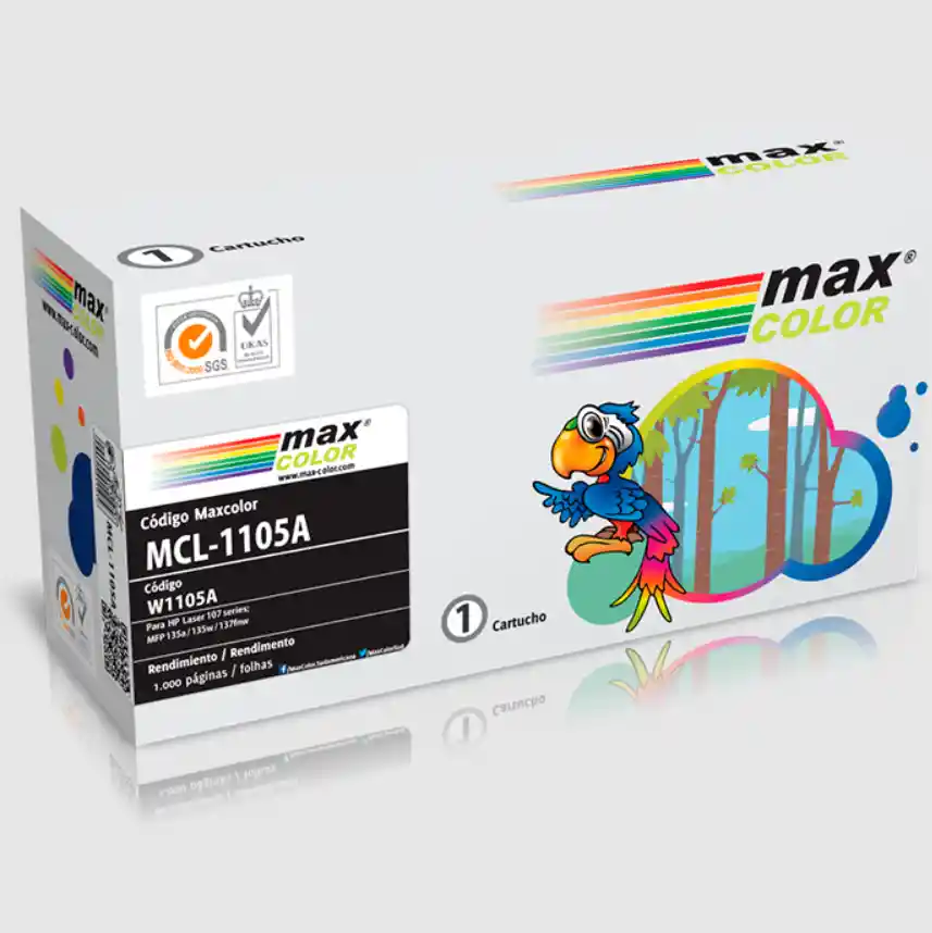 Tóner Laser Maxcolor Mcl-1105a Para Hp Negro