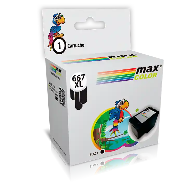 Tinta Maxcolor Hp 664 Mci-667b-r Negro