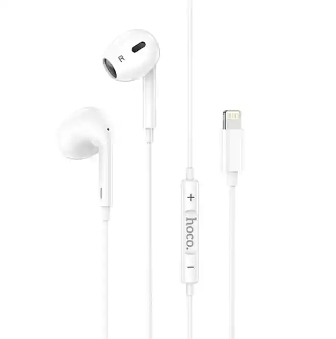 Audífono Hoco M1 Max Lightning Bt. V5.0 Con Cable