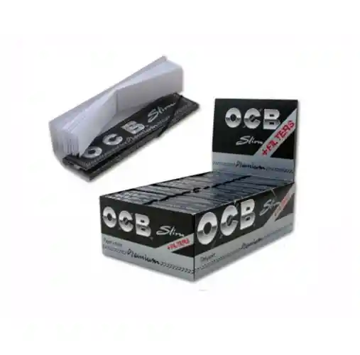 Papel Ocb Negro 1 1/4 + Tips 24