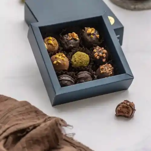 Trufas Artesanales, Sabores De Invierno Y Frutos Secos, Sin Azúcar, 9 Un, Marca Tremus