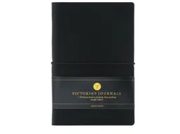 Libreta Tapa Negra 9x14 Líneas 64h C/el