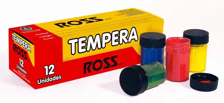 Tempera 12 Colores Ross 15ml 12un