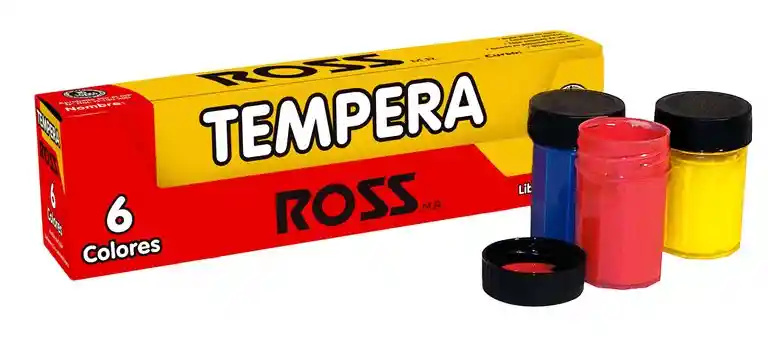 Tempera Ross 6 Colores 6un